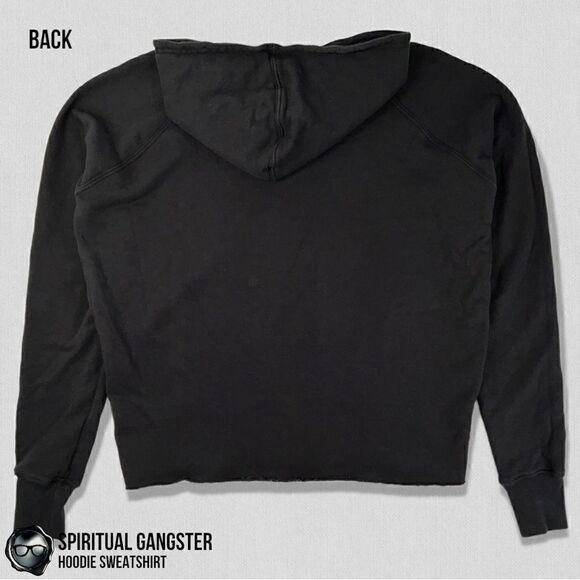 SPIRITUAL
GANGSTER WOMEN’S COTTON GIVE LOVE RAGLAN HOODIE SWEATSHIRT IN BLACK - Picture 2 of 11